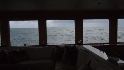 Inside View from Yacht Stock Footage 91224462