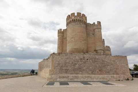 Inside visit of the Peafiel castle. Stock Photos
