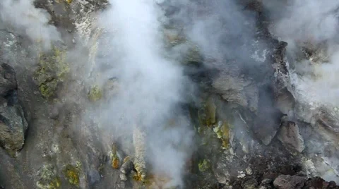 Inside volcano Stock Footage 781976
