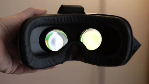 Inside vr goggles. Metaverse and virtual reality concept Stock Footage 175178983