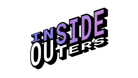 INSIDE vs OUTERS, 3D Text Animation in Isometric View with Opposite Word Motion Stock Footage 314263583
