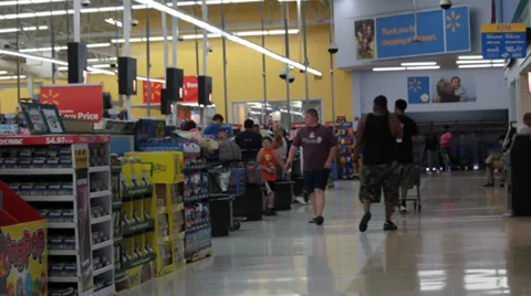 Inside a Walmart Stock Footage 39537598
