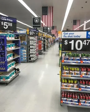 Inside Walmart Foto stock