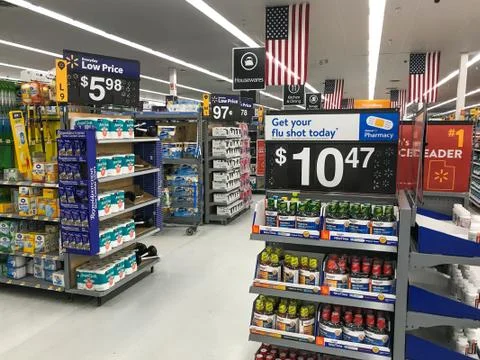 Inside Walmart Stock Photos