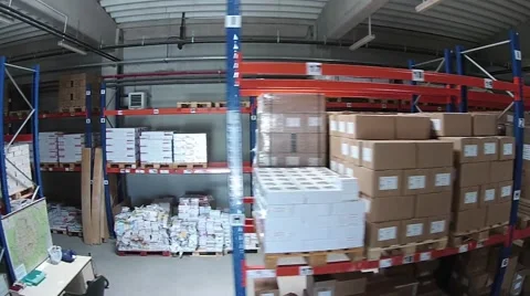 Inside a warehouse of books Stock Footage 41340194