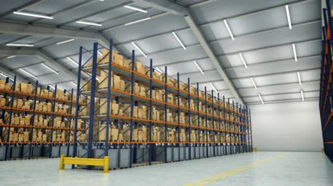 Inside a warehouse Stock Footage 10572930