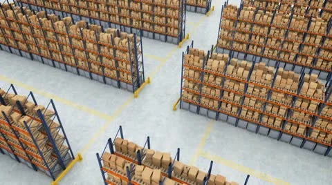 Inside a warehouse Stock Footage 10595101