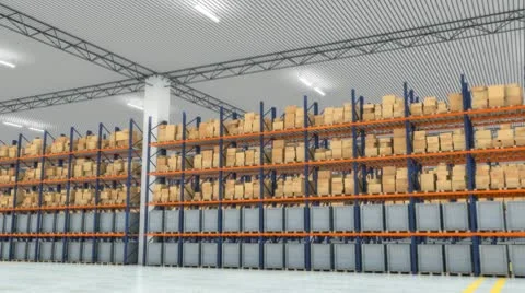 Inside a warehouse Stock Footage 10756231
