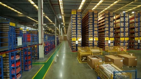 Inside Warehouse 스톡 동영상 123008791