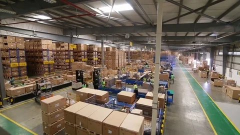 Inside Warehouse Real Time 動画素材 123008454