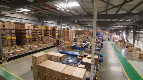Inside Warehouse TimeLapse 動画素材 123008372