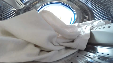 The inside of a washing machine Stock Footage 39477731
