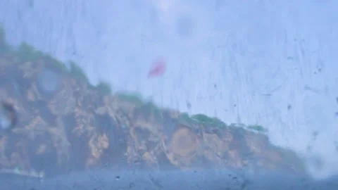 Inside The Waterfall and Sea of Waterproff Camera, Slow Motion Stock Footage 146336795