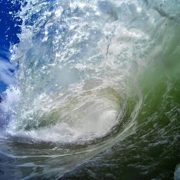 Inside a Wave Foto stock