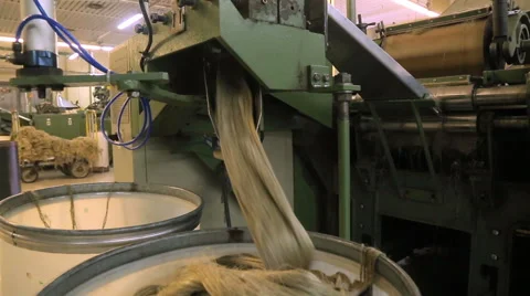 Inside of a weaving machine Stock Footage 62524442