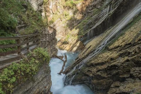 Inside the Wimbachklamm Stock Photos