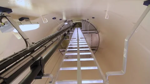 Inside the windmill. Wind turbine shaft ... | Stock Video | Pond5