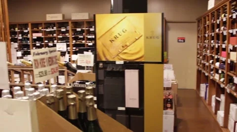 Inside Wine Store 02 Video stock 49970564