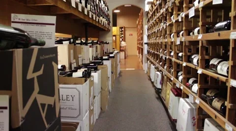 Inside Wine Store 05 Stock Footage 49970425