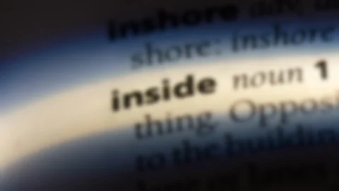 Inside word in a dictionary. Stock Footage 99561371