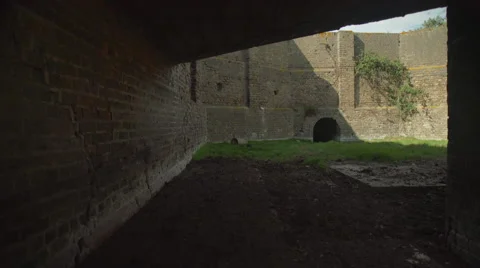 Inside WW2 fortification Stock Footage 53844417