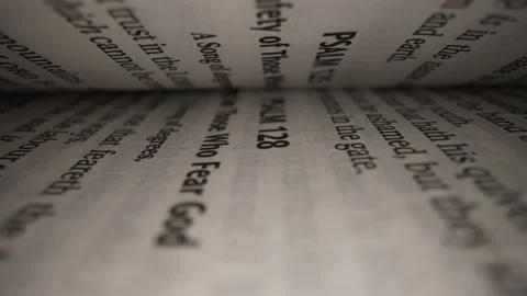 Insidee shot of a Bible Stock Footage 236348921