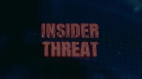 Insider Threat, risk of someone inside a company exploiting a system to cause Stock Footage 309403530