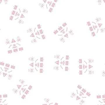 Insider threats glyph seamless pattern 스톡 일러스트
