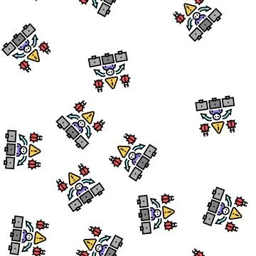 Insider threats vector seamless pattern Stock Illustration