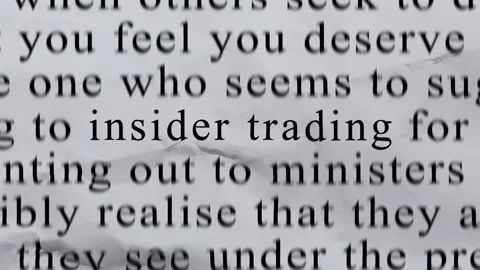 INSIDER TRADING Text in Centre with High-energy Fast Text Stop-Motion Writing Stock Footage 334635560