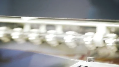 Insides of industrial printer during work, slow motion Video stock 75206270