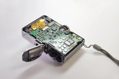 Insides of simple digital camera Stock Photos