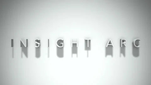 Insight arc 3D title animation with shadows on a white background Stock Footage 297800525