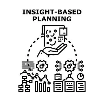 Insight based planning for business strategy development Stock Illustration