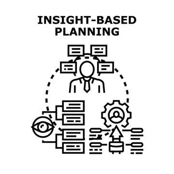 Insight based planning concept for business strategy Stock Illustration