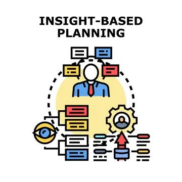 Insight based planning concept for business strategy Stock Illustration