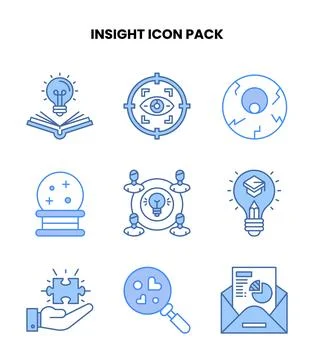Insight Blue Design Icons Pack Stockillustratie