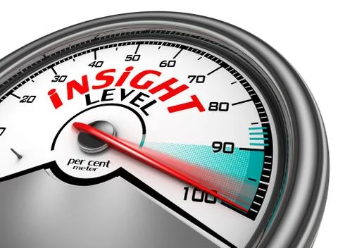 Insight per cent conceptual meter indicate hundred Stock Illustration