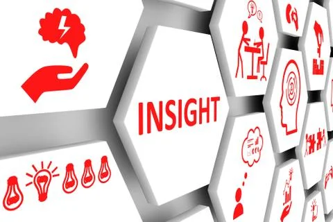 INSIGHT concept cell background 3d illustration Stock Illustration