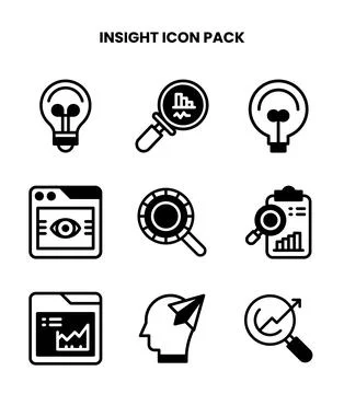 Insight DuoTone Bundle Icons Pack Illustrazione stock