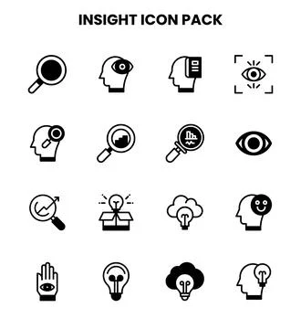 Insight DuoTone Bundle Icons Pack Stock Illustration