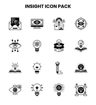Insight DuoTone Collection Icons Pack Illustrazione stock