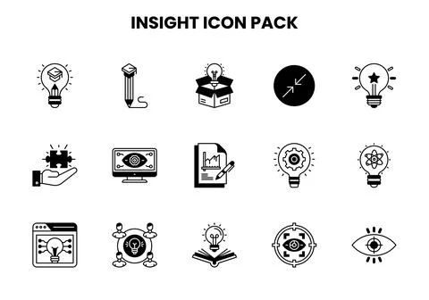Insight DuoTone Graphics Icons Pack Stock Illustration