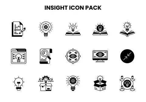 Insight DuoTone Vector Icons Pack Stock Illustration