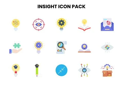 Insight Flat Icons Pack Stockillustratie