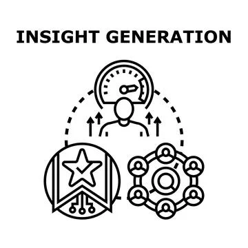 Insight generation improving business analysis and performance 스톡 일러스트