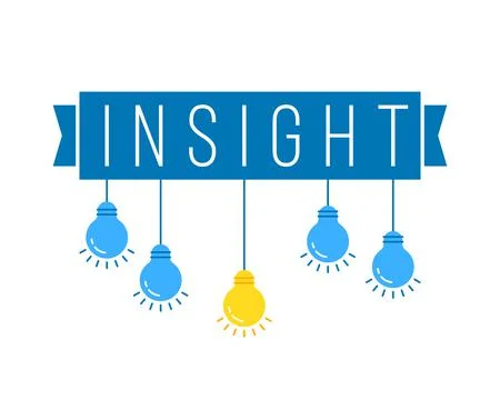 Insight with hanging set of colored bulb 스톡 일러스트