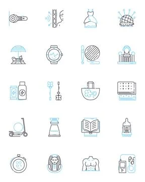 Insight Huddles linear icons set. Collaboration, Empowerment, Agile, Innovation Stock Illustration