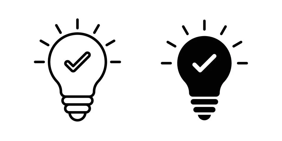 Insight icon vector concepts, line and silhouette style Stock Illustration