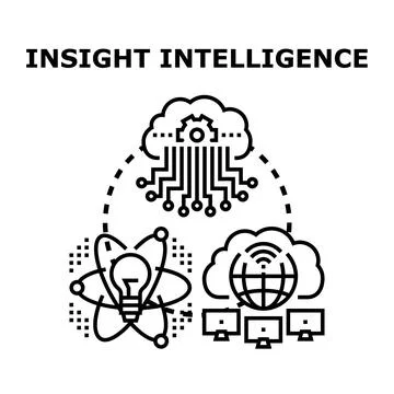 Insight intelligence generating data analysis and optimization Illustration